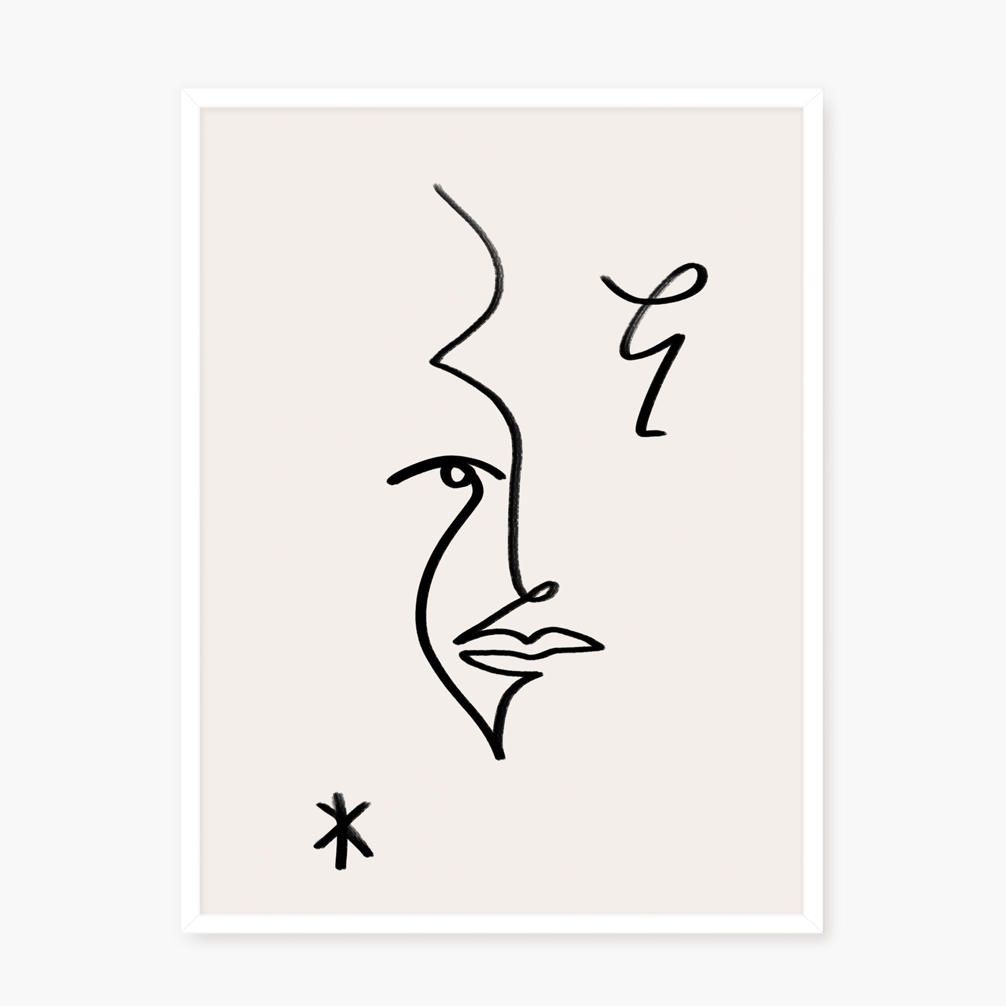 Line Art - Visage étroit