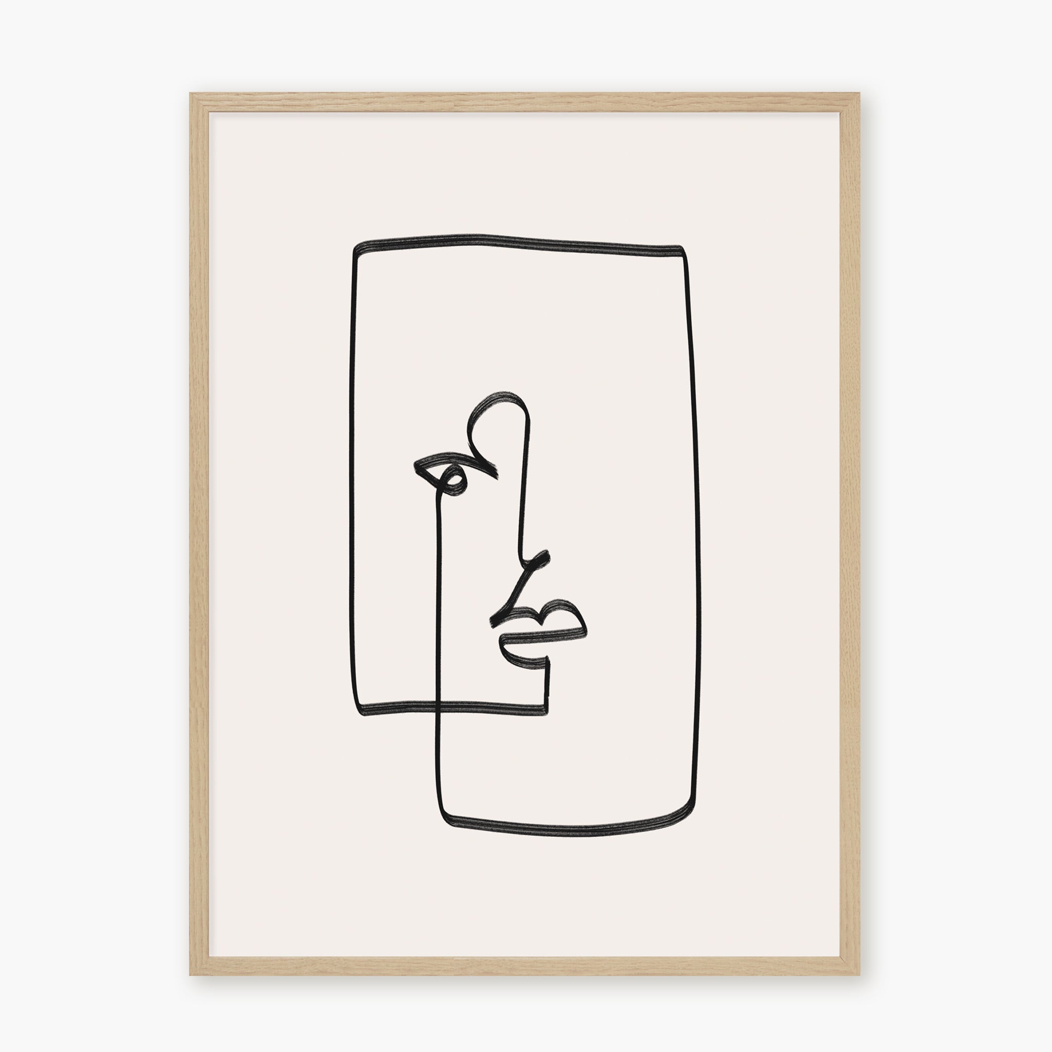 Line Art - Visage carré