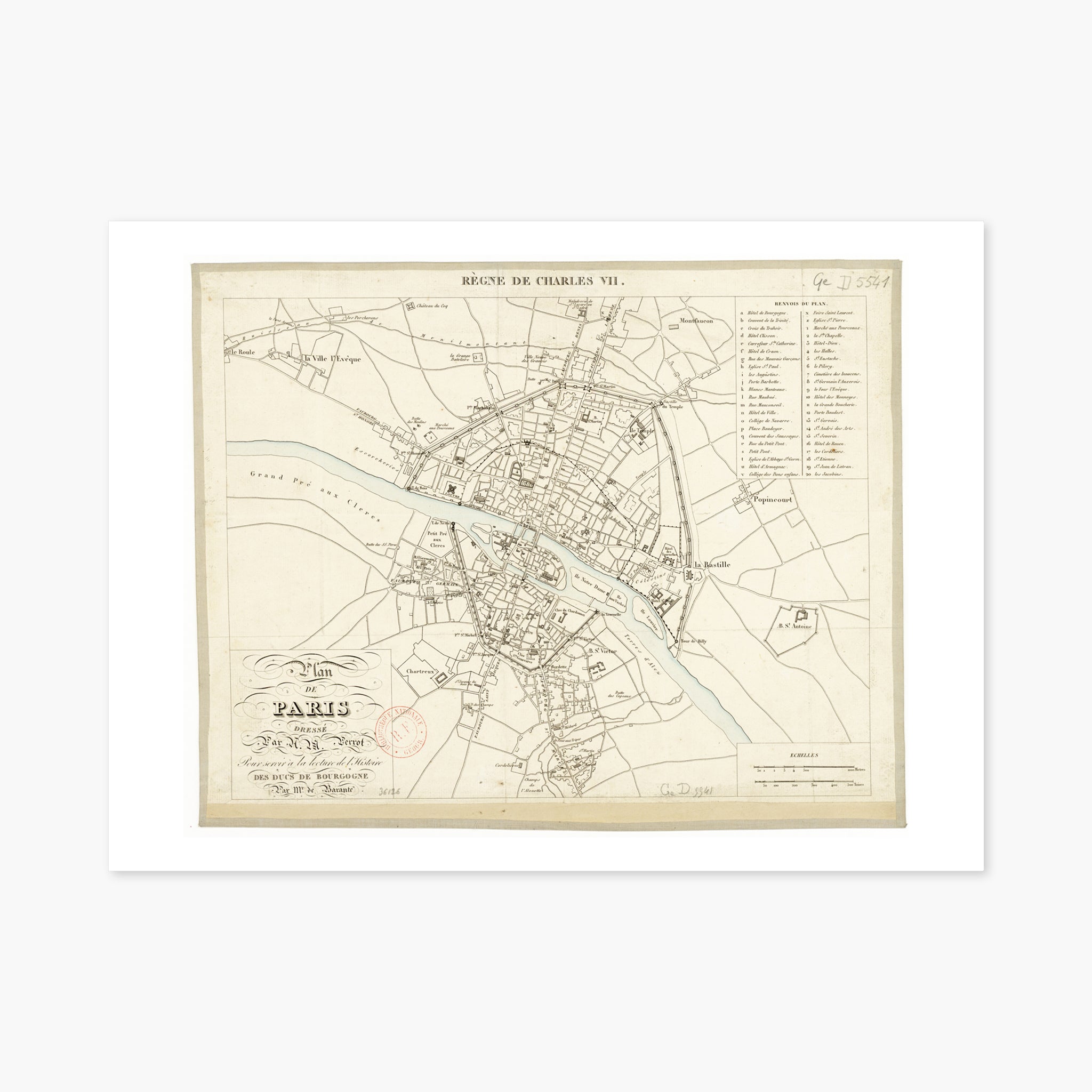 Plan de Paris au XV° siècle