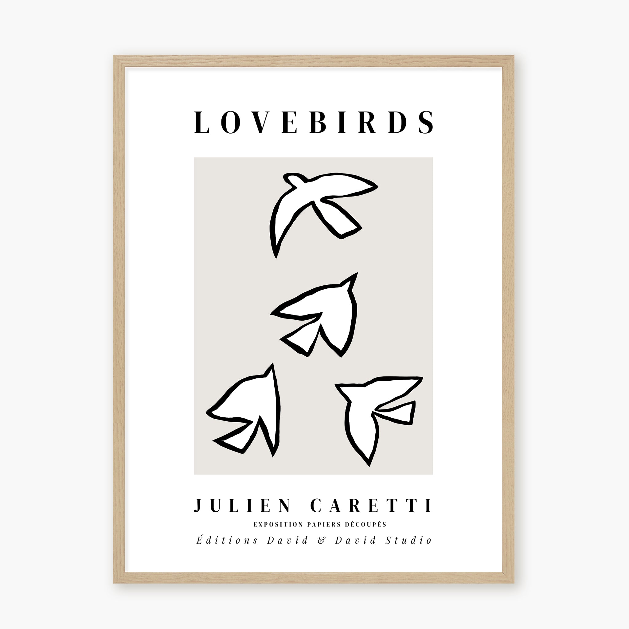 Lovebirds - Fond gris