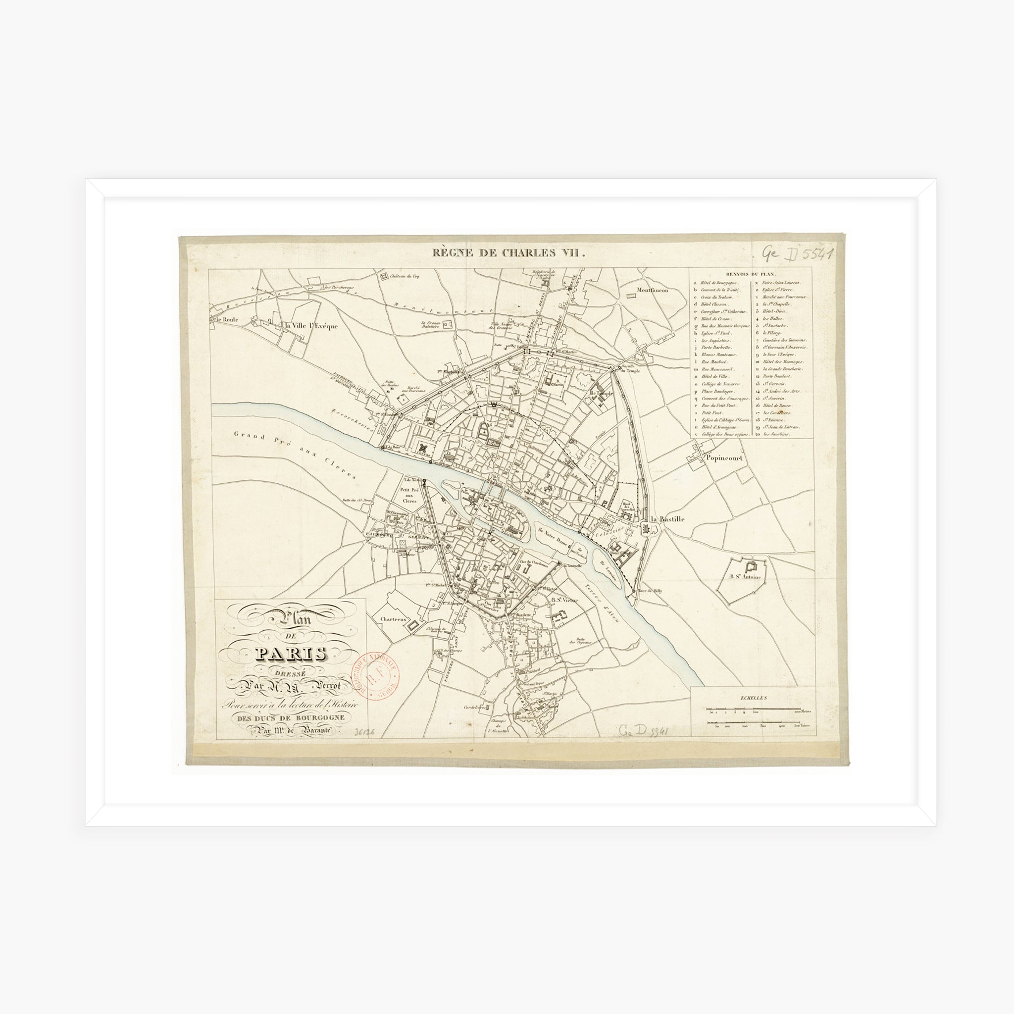 Plan de Paris au XV° siècle