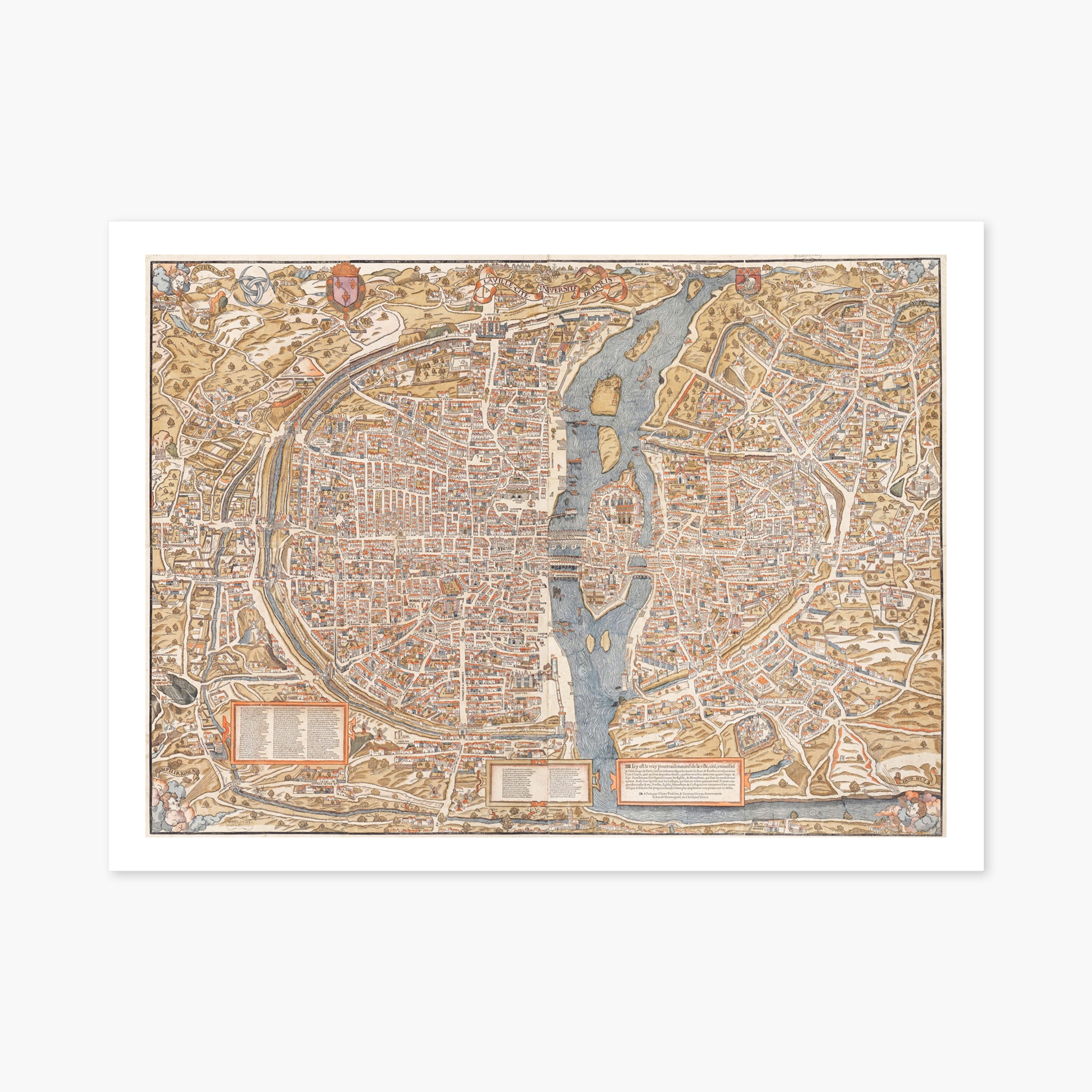 Plan de Paris au XVI° siècle