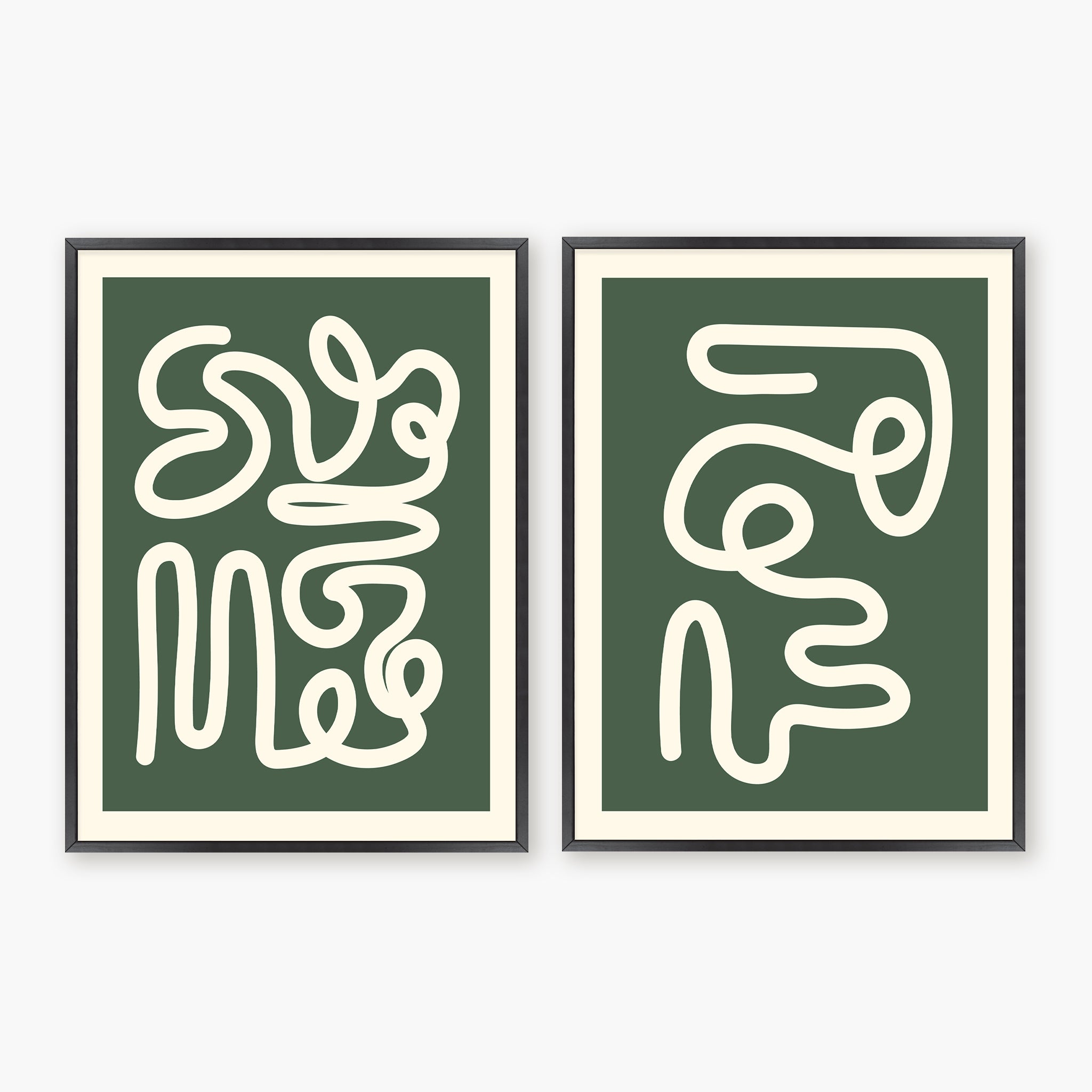 Diptyque - Green line art