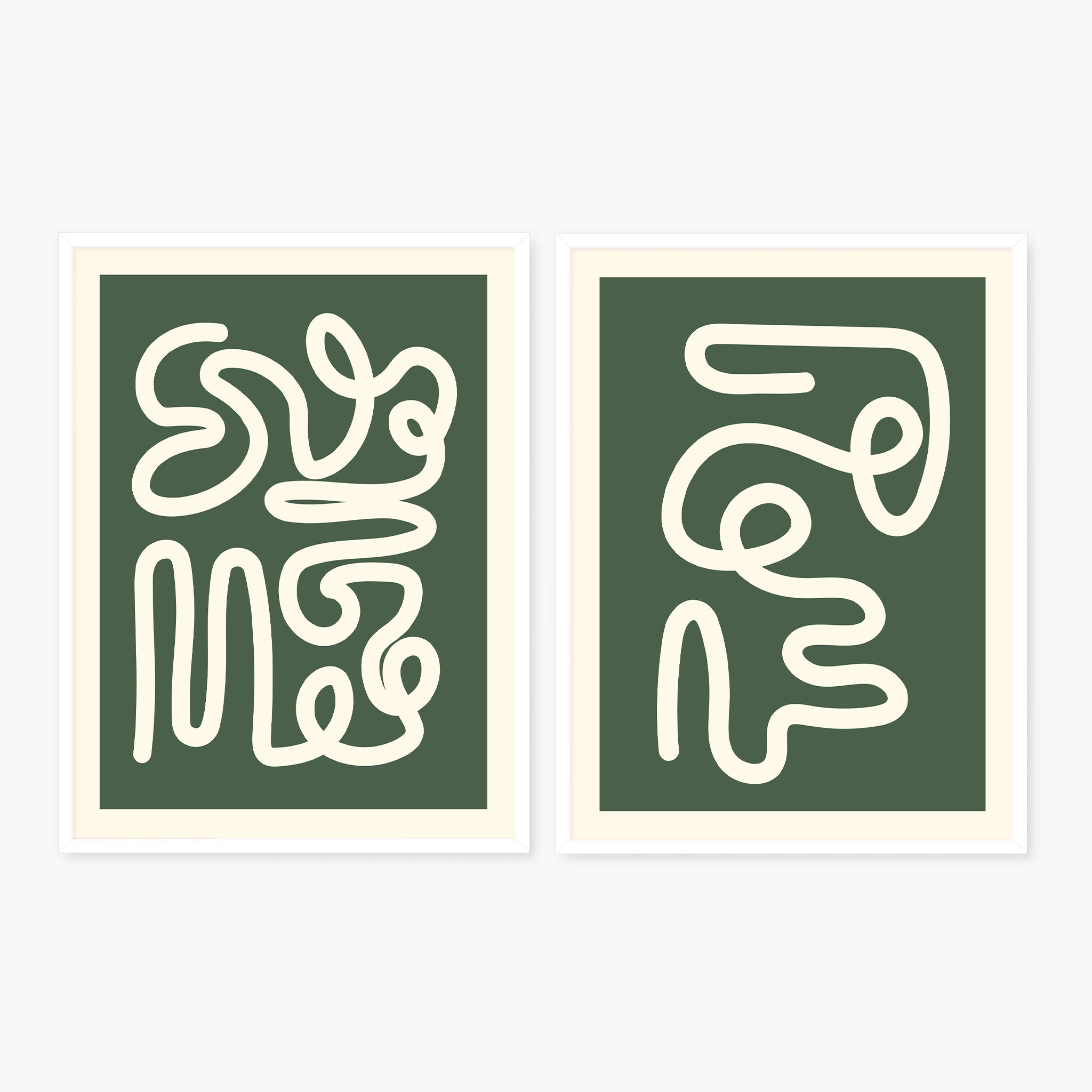 Diptyque - Green line art