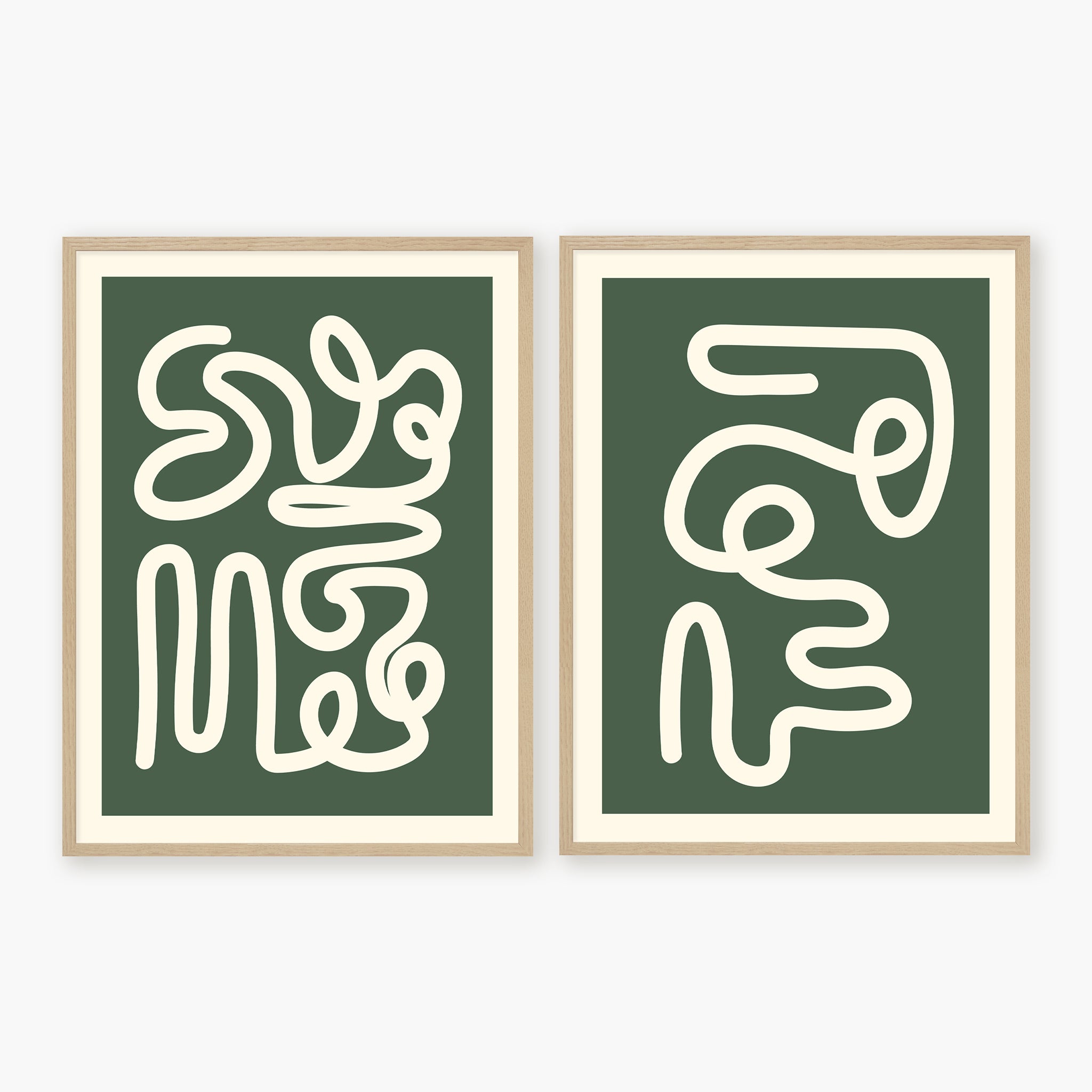 Diptyque - Green line art